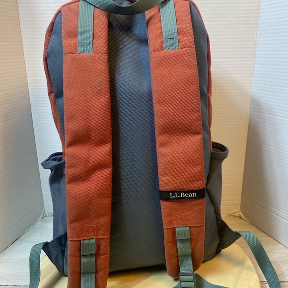 L.l Bean Mountain Classic Backpack Orange /gray - Picture 4 of 11
